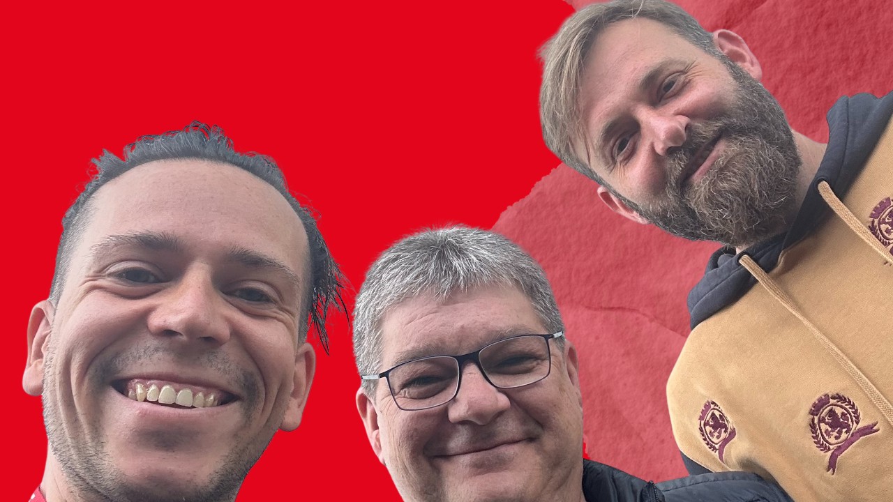 Auf dem Bild: Artur, Michi und Patrick