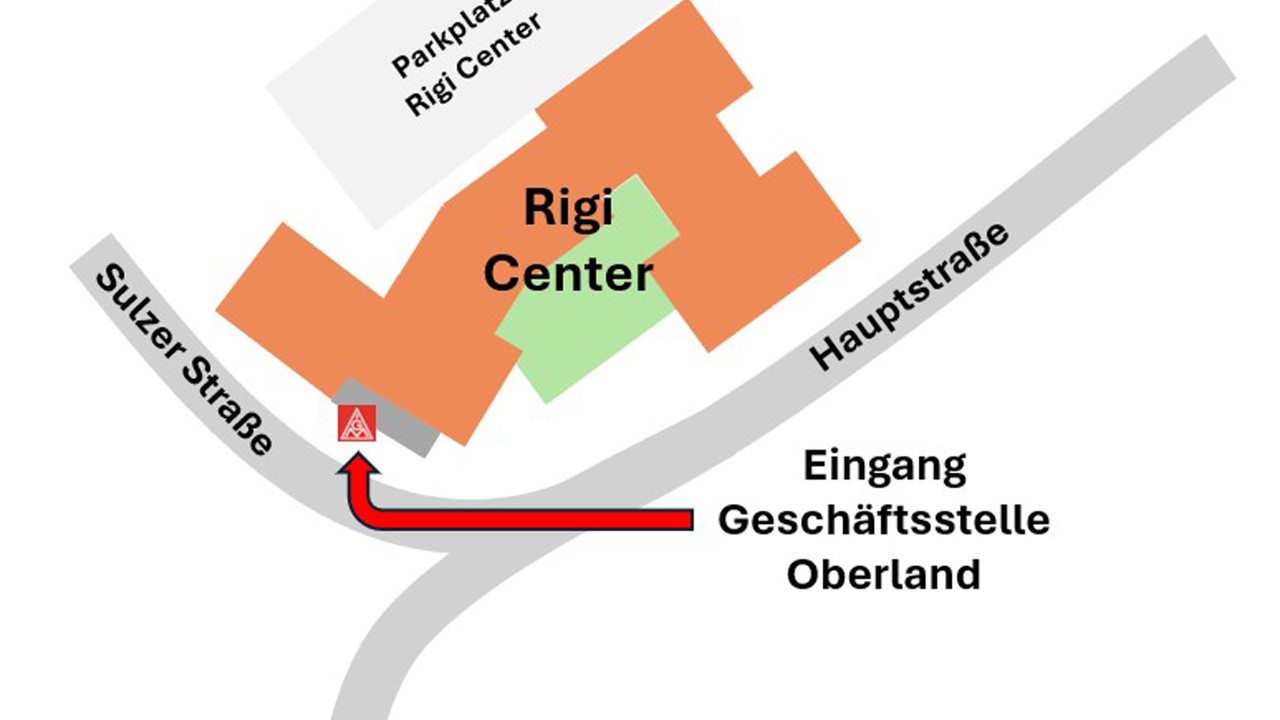 Skizze / Wegbeschreibung zur IG Metall Oberland in Peißenberg