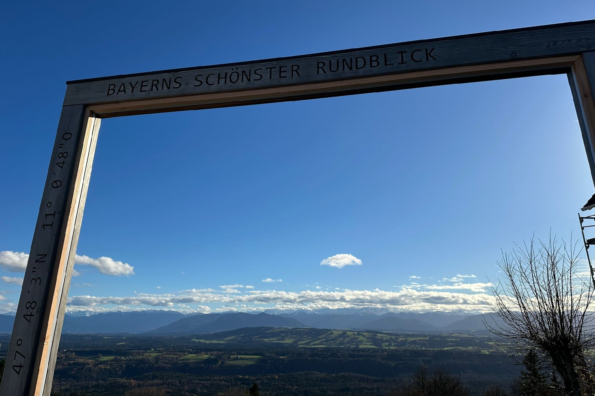 Foto Bild Berge Hohenpeißenberg mit Rahmen